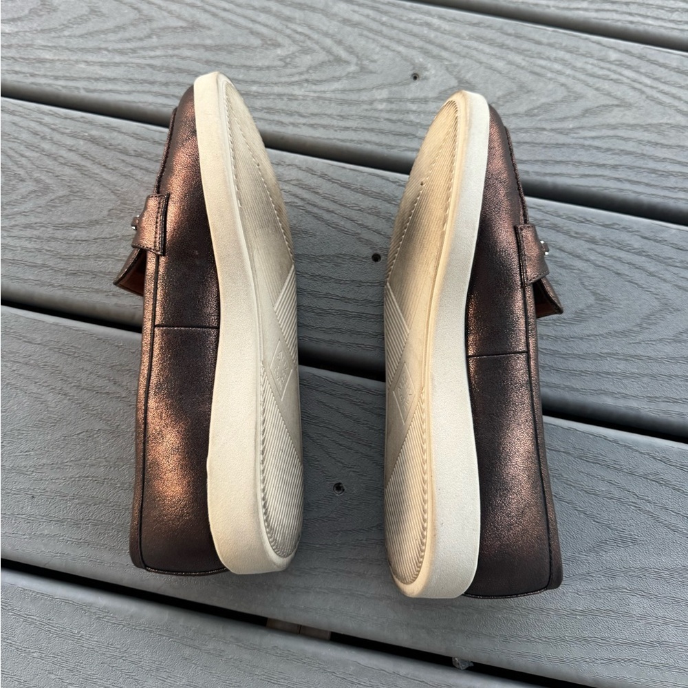 Naturalizer Women’s 8.5W Bronze Metallic Loafers Comfort Flats - Picture 4 of 8